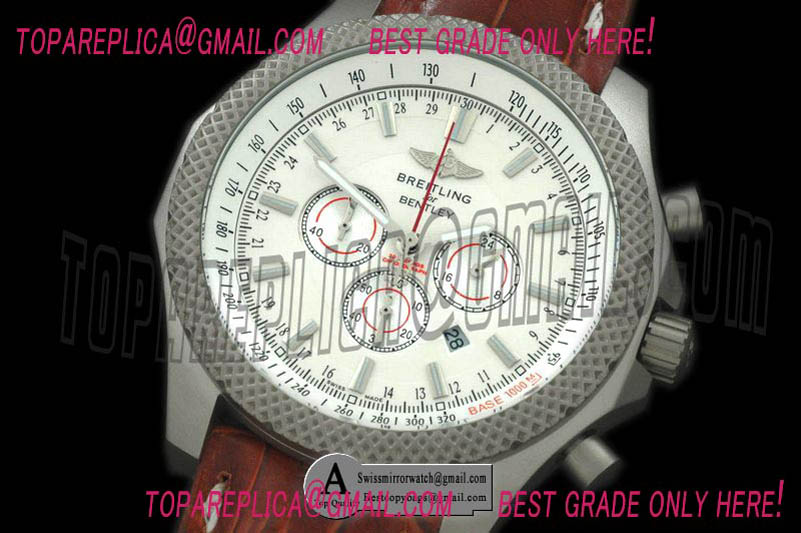 Breitling A2536821/G734/995A Bentley Barnato Chrono SS/Leather White Jap OS20 Qtz Replica Watches