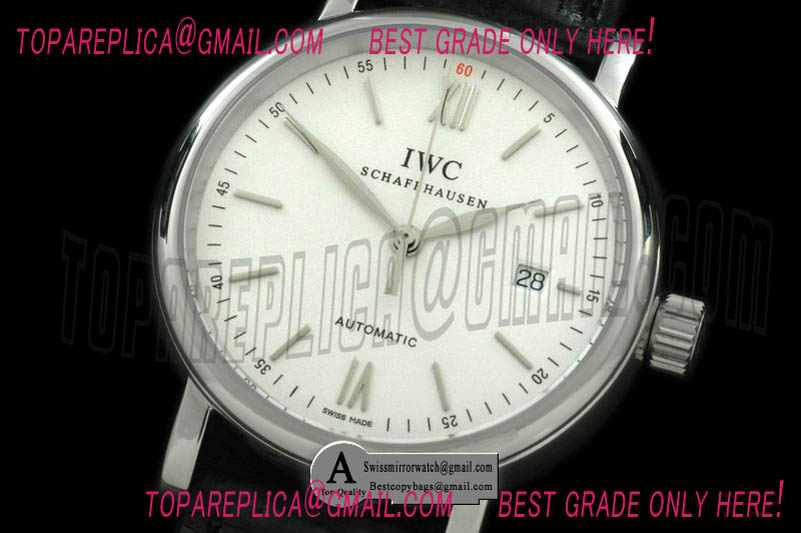 IWC IW3565-01 Portifino Automatic SS/Leather White Asia 2824 Replica Watches
