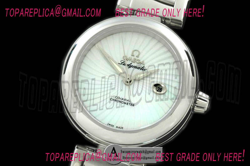 Omega 425.30.34.20.05.001 Deville Ladymatic Mid SS/SS White 2813 21J Replica Watches