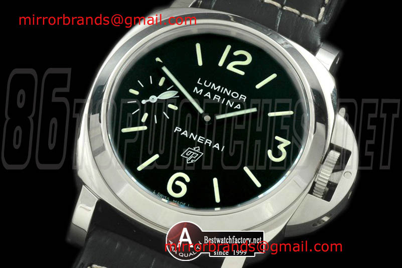 Luxury Panerai Pam 005M NV SS/Leather Black Dial A-6497