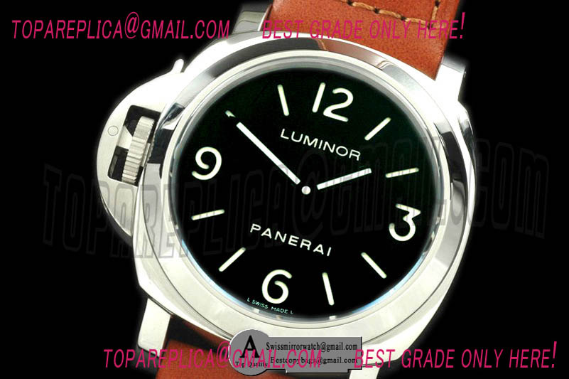 Panerai Pam 219 M NV SS/Leather Black Asian 6497 Replica Watches