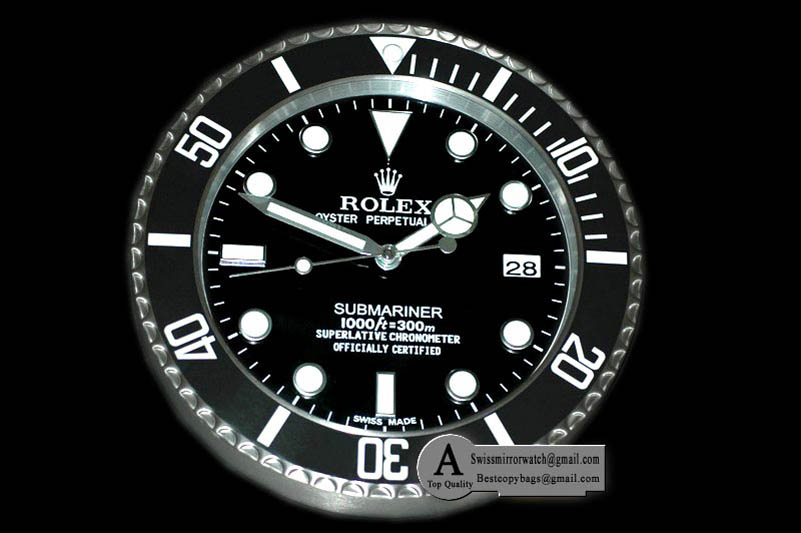 Rolex Dealer Clock Submariner Style Swiss Quartz Replica Watches