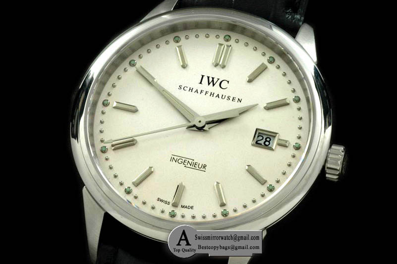 IWC IW323305 Ingenuier Vintage SS/Leather White A-2824 Replica Watches