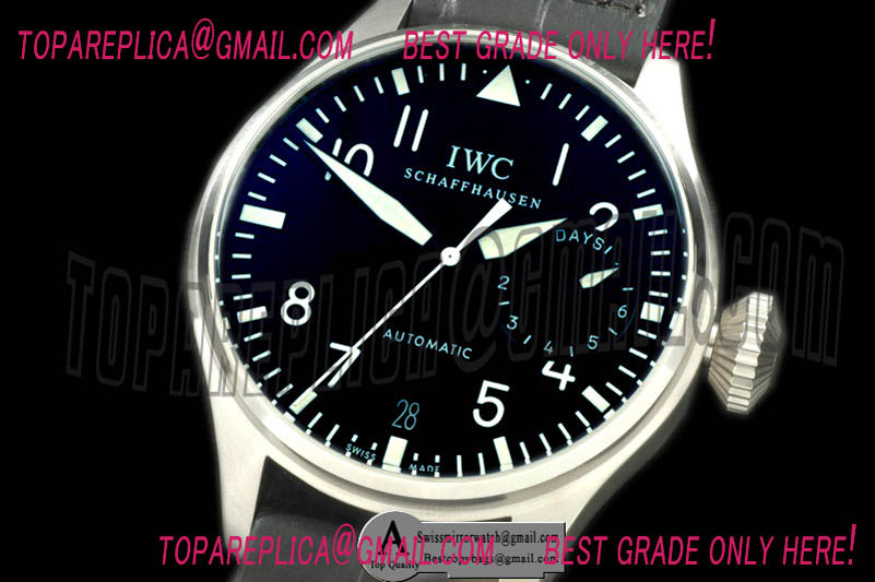 Replica IWC Big Pilot 5004 IW5004-01 SS/Leather Black Asia 25J Watches