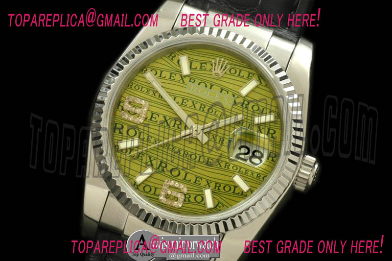 Rolex SS/LE Khaki Green Asian 2813 28800 Real Diamonds