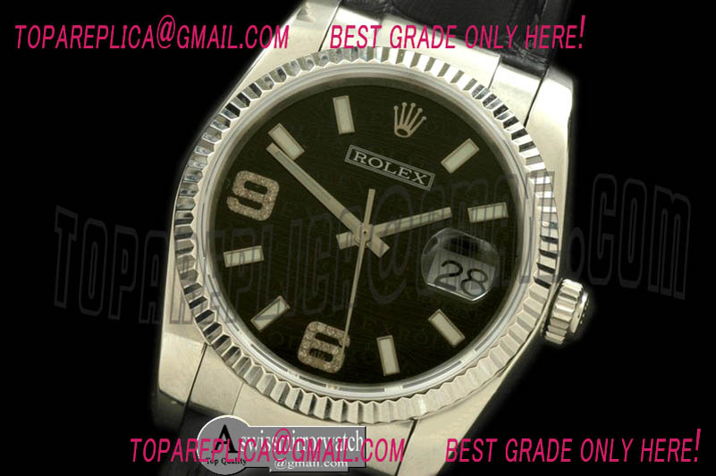 Rolex SS/LE Black Asian 2813 28800 Real Diamonds