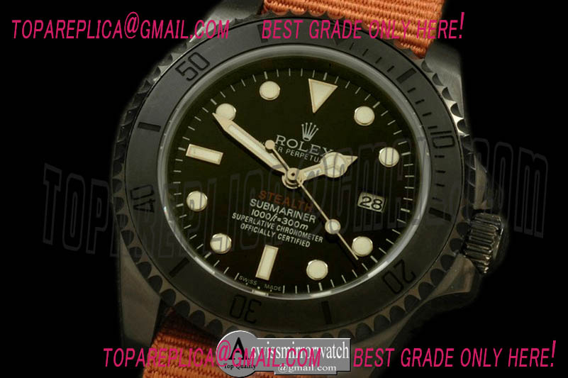 Rolex Submariner Project X Red Stealth Sub PVD/Nato Asian 2836