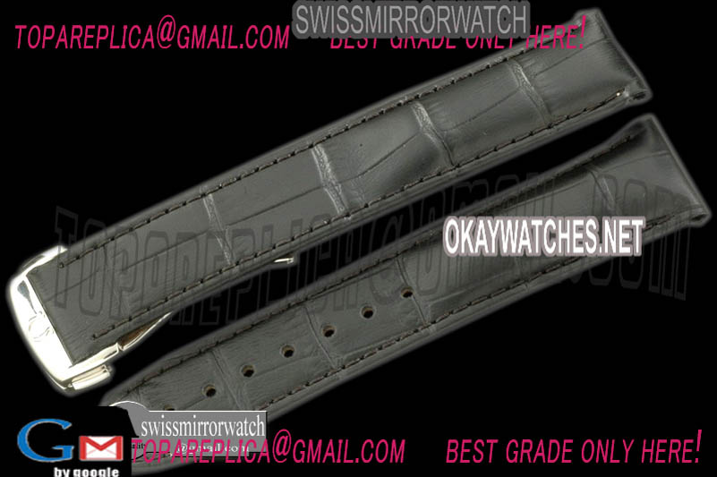 Omega Black Calf/Croc Pressed Design c/w SS Insignia Deployan