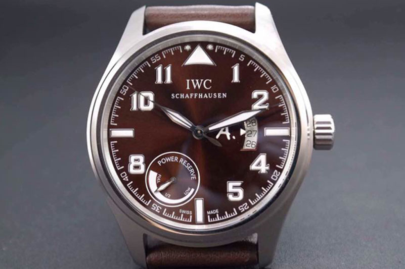 IWC Pilot Antoine de Saint Exupery 44mm Brown dial on Brown Leather Strap A21J