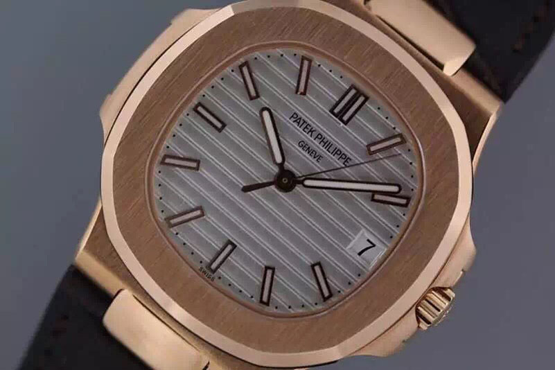 Patek Philippe Nautilus Jumbo 5711R V3 White Dial on Leather Strap 1:1 Best Edition A2824