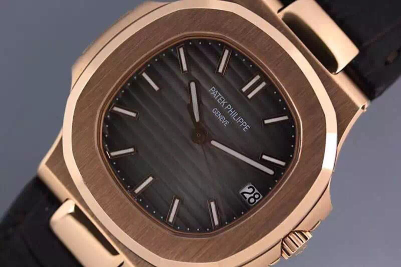 Patek Philippe Nautilus Jumbo 5711R V3 Grey Dial on Leather Strap 1:1 Best Edition A2824