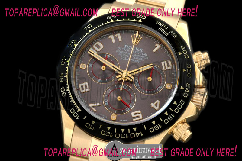 Rolex Daytona 116528 YG/YG Grey Num A-7750 Sec@6