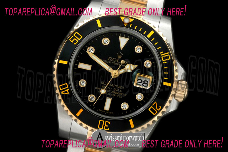 Rolex 116613 Twotone Submariner Black TT Sub A-2836