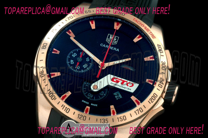 Tag Heuer Carrera GTO Chrono RG/RU Black/Red Jap OS20 Quartz