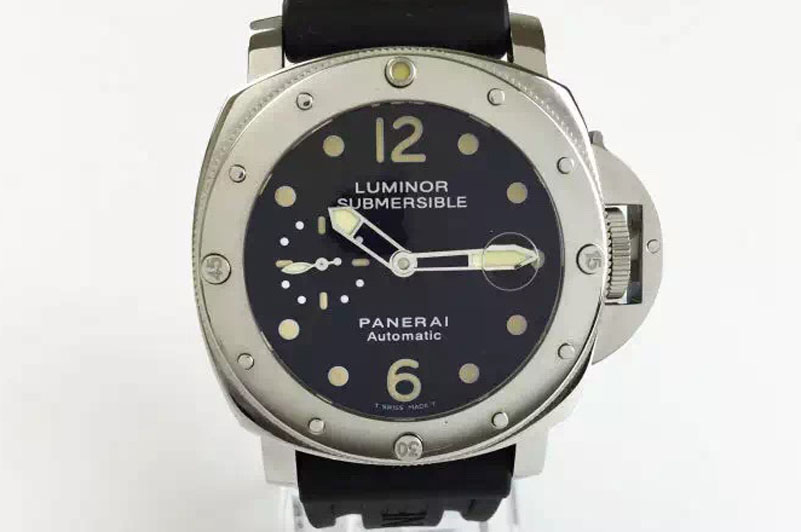 Panerai PAM 024 C V6F Best Edition Black Dial on Black Rubber Strap A7750