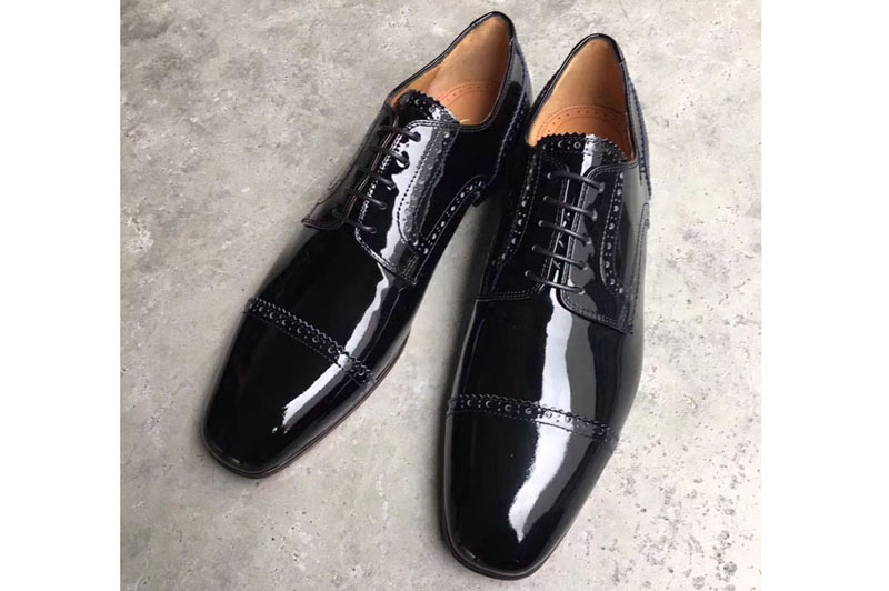 Christian Louboutin 2017 Mens Original Leather Flat And Shoes Shine Black