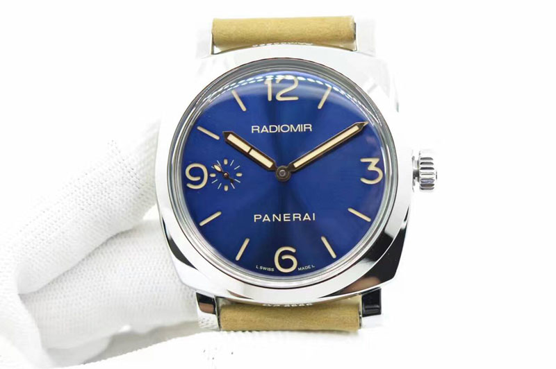 Panerai PAM 690 Q SF Best Edition Blue Dial on Thick Brown Leather Strap P.3000 Super Clone