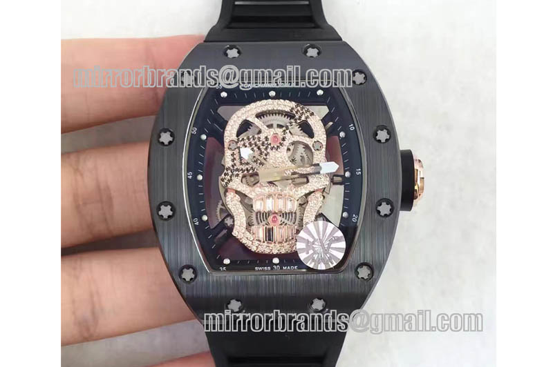 Richard Mille RM052 Diamond Pirates Skull Tourb CER/RU MY9015 Mod
