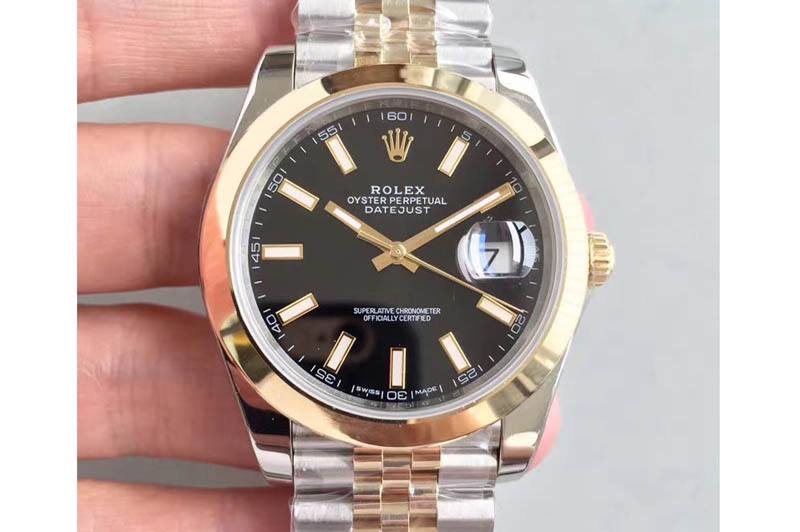 Rolex DateJust 41 126303 Noob YG Wrapped Black Dial Stick Marker Jubilee A3235