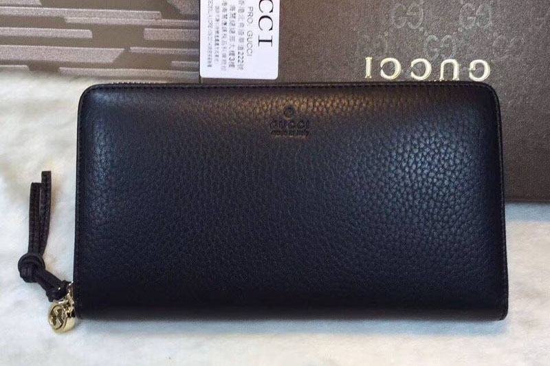 Gucci 323397 Bree Leather Zip Around Wallet Black