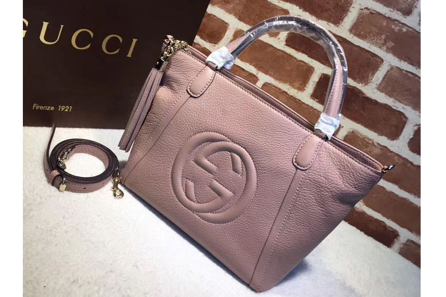 Gucci 369176 Soho Original Leather Top Handle Bag Pink