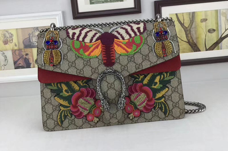 Gucci 403348 Dionysus GG Supreme Canvas Shoulder Bag