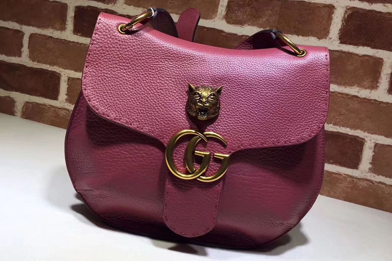 Gucci 409154 GG Marmont Leather Shoulder Bags Burgundy