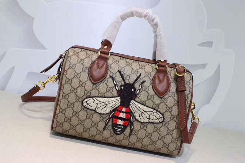 Gucci 409529 Limited Edition GG Supreme Top Handle Bag Bee