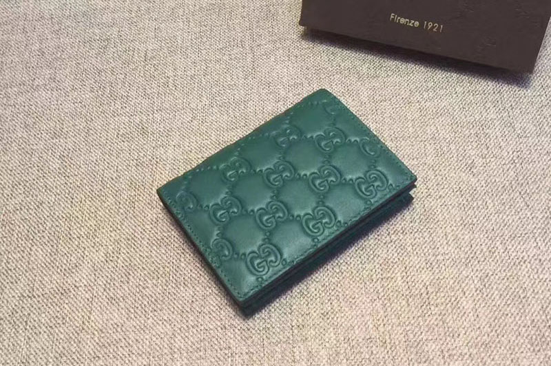 Gucci 410120 Signature card case Green