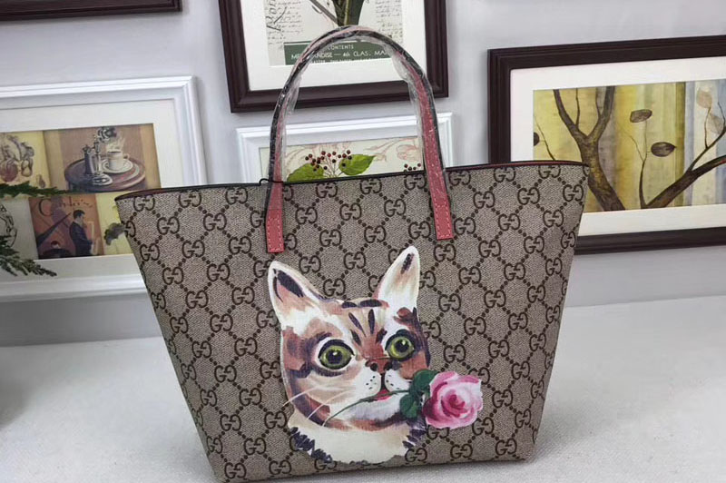 Gucci 410812 Children's GG Supreme cat tote Bags