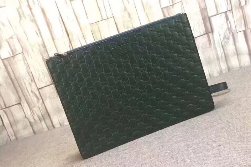 Gucci 429004 Signature leather messenger Bags Green