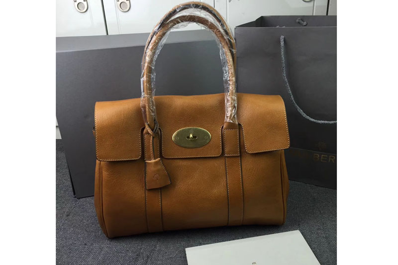 Mulberry Bayswater 36cm Natural Leather Bags Oak