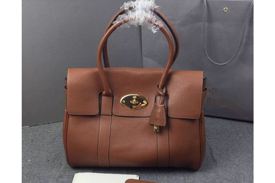 Mulberry Bayswater 36cm Natural Leather Bags Brown