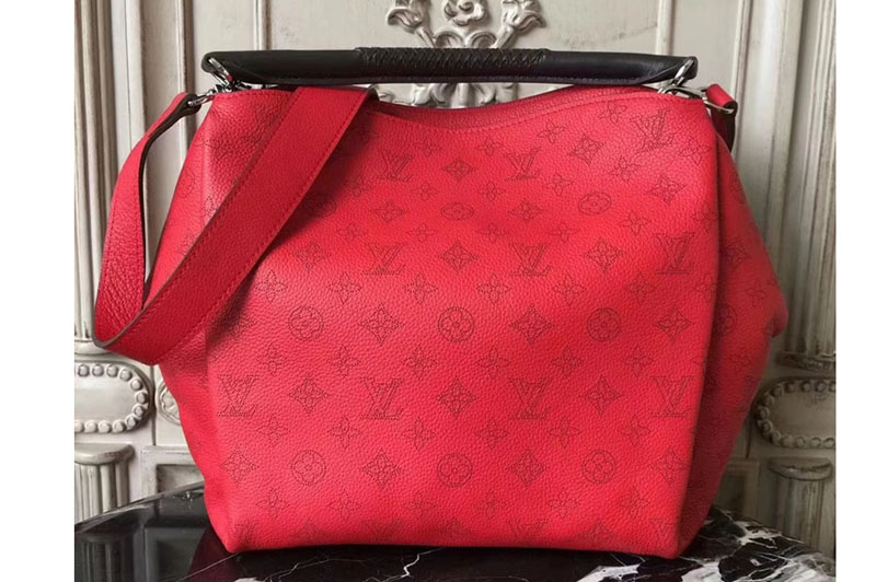 Louis Vuitton M50031 Babylone PM Mahina Calfskin Leather Bags Red