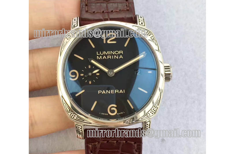 Panerai Chrome Hearts 925 Silver Pam 312 Brown Leather
