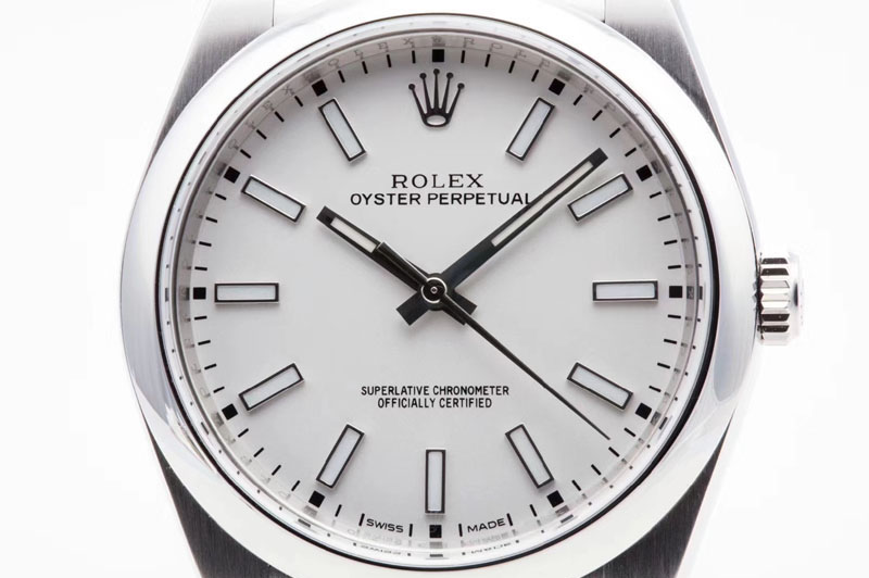 Rolex Oyster Perpetual 39mm 114300 904L SS ARF 1:1 Best Edition White Dial on 904L Bracelet SH3132