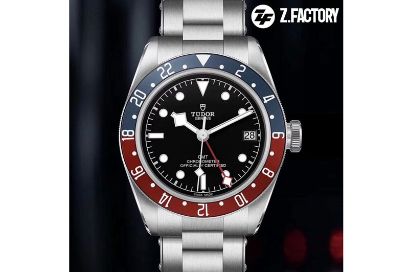 Tudor Black Bay GMT Baselworld 2018 Pepsi Blue/Red Bezel ZF 1:1 Best Edition Black Dial on SS Bracelet A2836