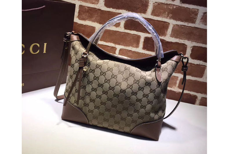 Gucci Bree Original GG Canvas Top Handle Bag 353120 Pink