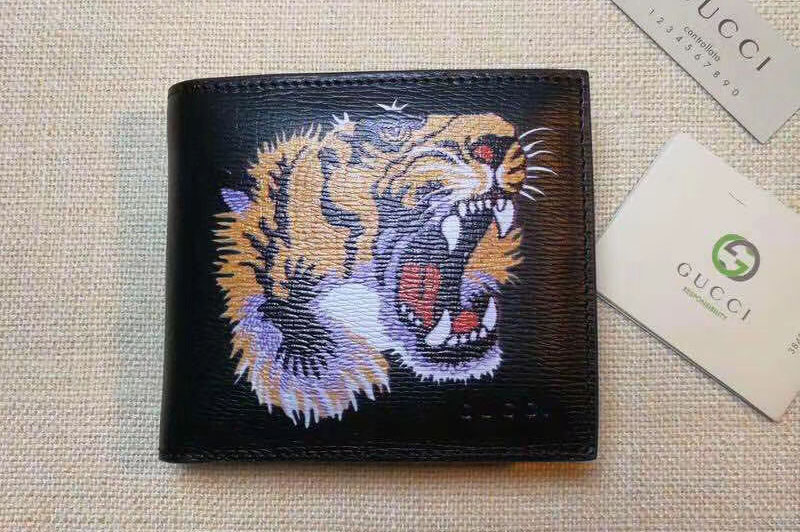 Gucci Tiger print Calf Leather wallet 451268