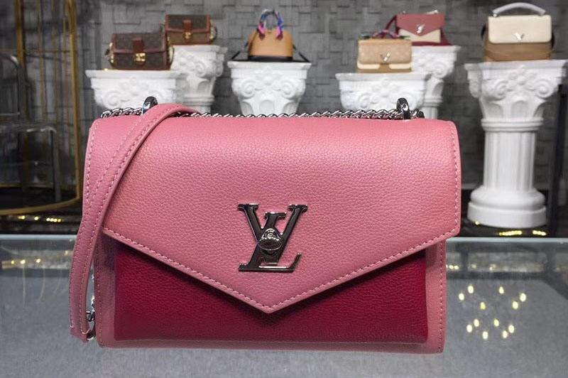 Louis Vuitton M51492 LV Mylockme BB Bags Soft Calfskin Rosy/Pink