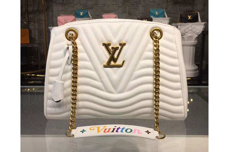 Louis Vuitton M51978 LV New Wave Chain Tote Bags White