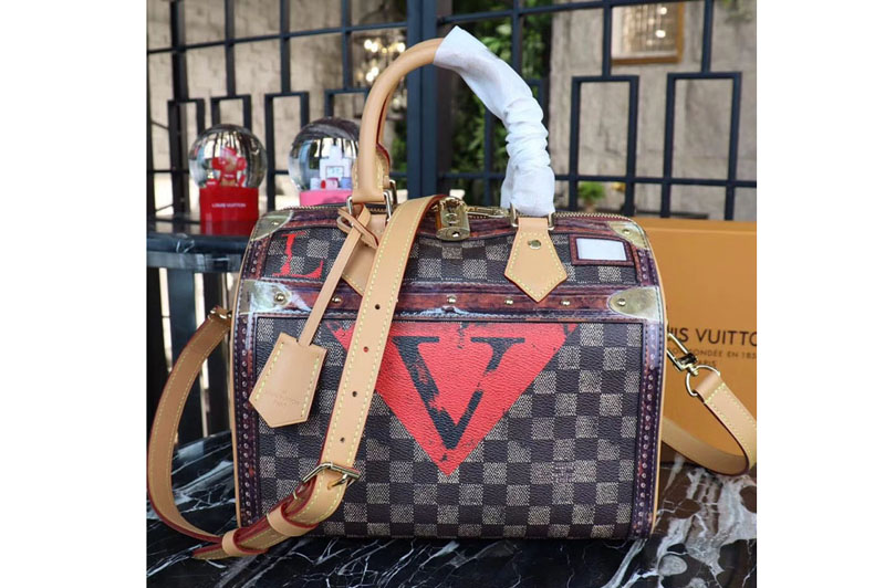 Louis Vuitton M52249 LV Speedy Bandouliere 25 Bags Transformed Damier coated
