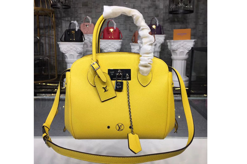 Louis Vuitton M51446 LV Veau Nuage Leather Milla PM Bags Lemon