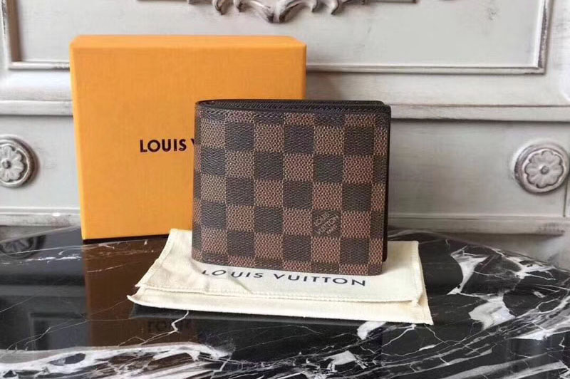 Louis Vuitton N60053 Damier Ebene Canvas Amerigo Wallet