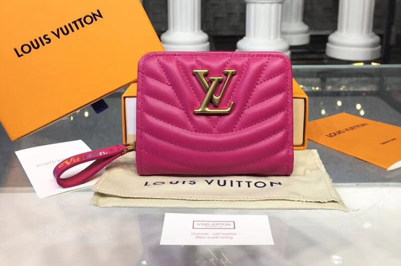 Louis Vuitton M63835 LV New Wave Zipped Compact Wallet Rosy