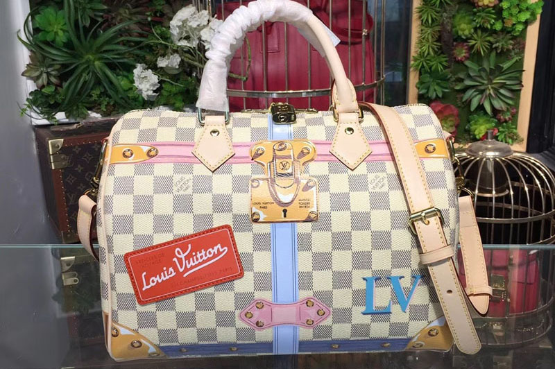 Louis Vuitton N41063 Speedy 30 Damier Azur Canvas Bags