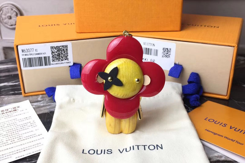 Louis Vuitton M63077 LV Vivienne Bag Charm And Key Holder Red