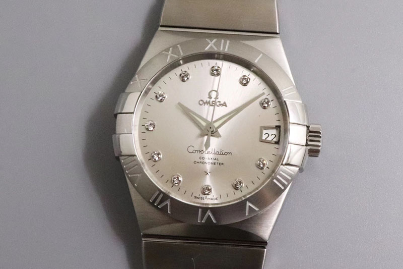 Omega Constellation 38mm SS VSF 1:1 Best Edition Silver Dial Diamonds Markers on SS Bracelet A8500 Super Clone