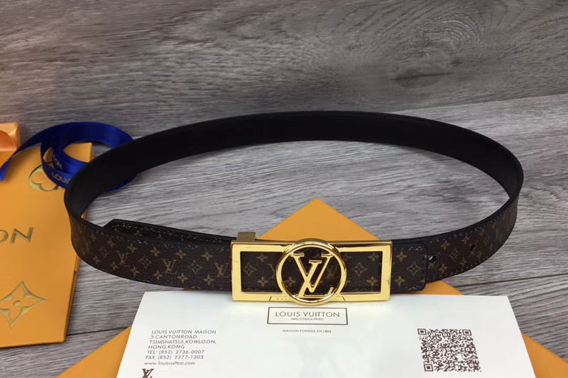Louis Vuitton Dauphine 25mm Reversible Belt in Blue