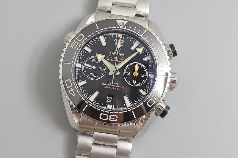 Omega Planet Ocean Master Chronometer OMF SS Black Polished Bezel Black Dial on SS Bracelet A9900